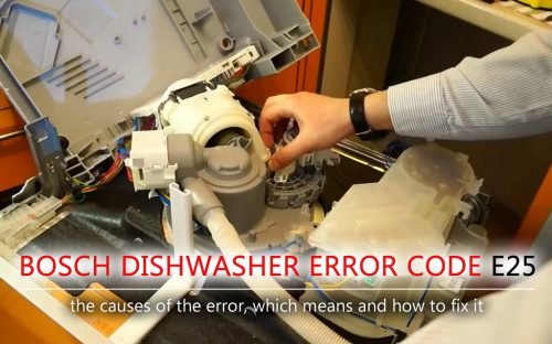 Bosch dishwasher error code e25