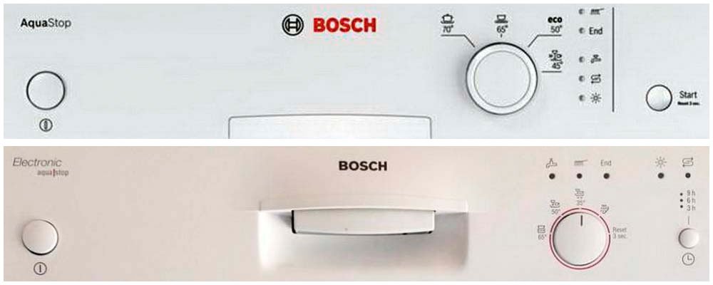 bosch dishwasher brush warning lights
